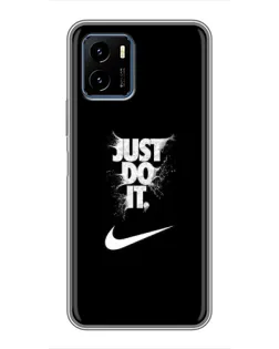 Чехол для Vivo Y15s с картинкой «Текстовый принт Nike»