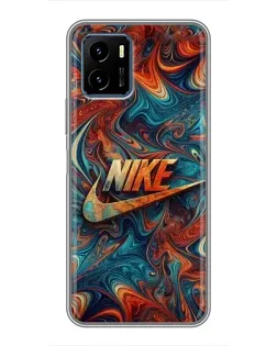 Чехол для Vivo Y15s с картинкой «Nike в абстракции»