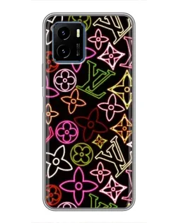 Чехол для Vivo Y15s с картинкой «Неоновый микс Nike»