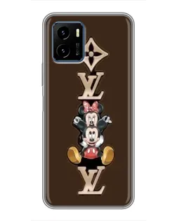 Чехол для Vivo Y15s с картинкой «LV и Микки Маус»
