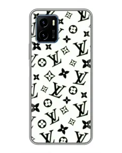 Чехол для Vivo Y15s с картинкой «Монохромный хаос LV»