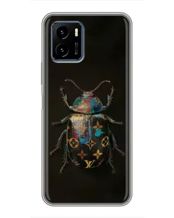 Чехол для Vivo Y15s с картинкой «LV — мраморный принт»