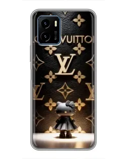 Чехол для Vivo Y15s с картинкой «Монограмма с фигурой»