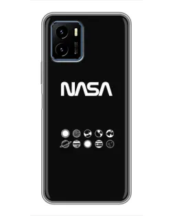 Чехол для Vivo Y15s с картинкой «NASA — технический принт» Чехол для Vivo Y15s с картинкой «NASA — технический принт»
