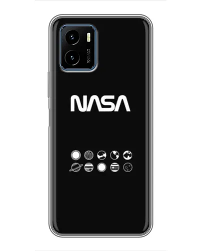 Чехол для Vivo Y15s с картинкой «NASA — технический принт»