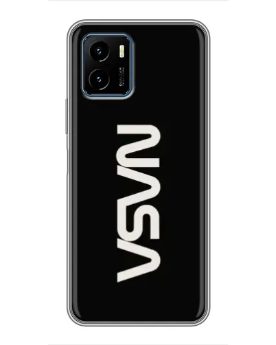 Чехол для Vivo Y15s с картинкой «NASA — вертикальный логотип»