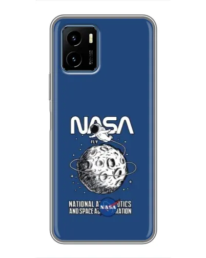 Чехол для Vivo Y15s с картинкой «NASA — лунная миссия»