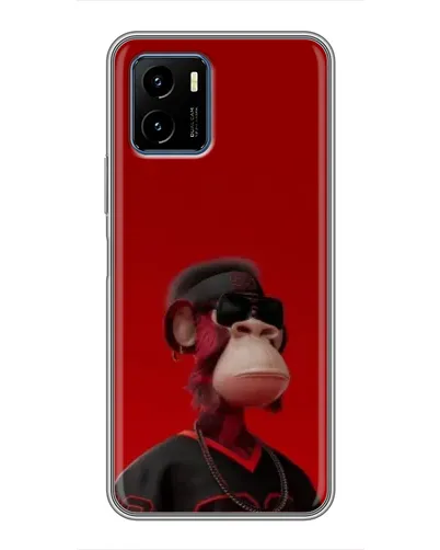 Чехол для Vivo Y15s с картинкой «Bored Ape в красном»