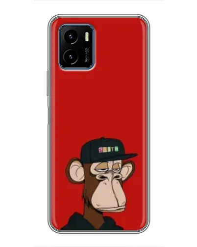 Чехол для Vivo Y15s с картинкой «Bored Ape — красный фон»