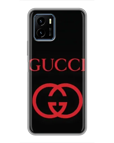 Чехол для Vivo Y15s с картинкой «Gucci — красный логотип»