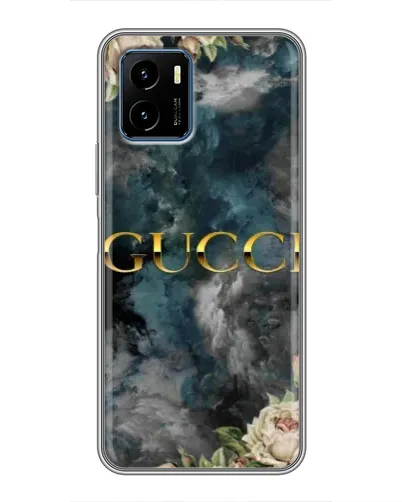 Чехол для Vivo Y15s с картинкой «Абстрактные цветы Gucci»