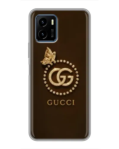 Чехол для Vivo Y15s с картинкой «Gucci — золотая бабочка»