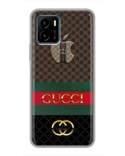 Чехол для Vivo Y15s с картинкой «Gucci — брендированный десерт»