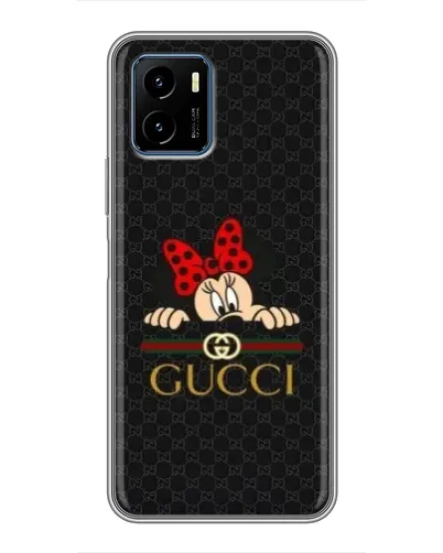 Чехол для Vivo Y15s с картинкой «Минни Маус Gucci — черный»