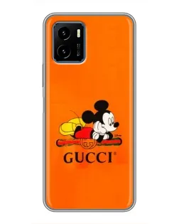 Чехол для Vivo Y15s с картинкой «Микки Маус Gucci — оранж»