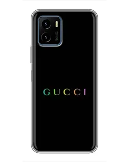 Чехол для Vivo Y15s с картинкой «Gucci — неоновый минимализм»