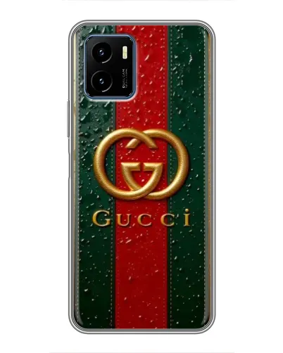 Чехол для Vivo Y15s с картинкой «Gucci — фирменная полоса и золото» Чехол для Vivo Y15s с картинкой «Gucci — фирменная полоса и золото»
