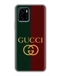 Чехол для Vivo Y15s с картинкой «Gucci — темно-зеленый градиент»
