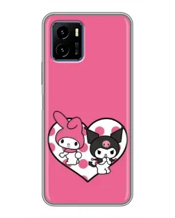 Чехол для Vivo Y15s с картинкой «Kuromi и My Melody»