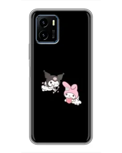 Чехол для Vivo Y15s с картинкой «My Melody и Kuromi»