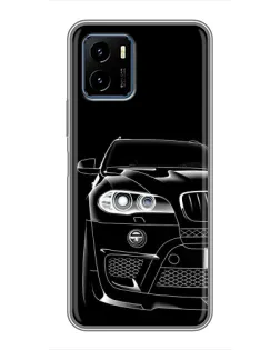 Чехол для Vivo Y15s с картинкой «Темный силуэт BMW»