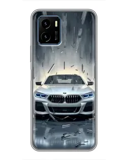 Чехол для Vivo Y15s с картинкой «BMW в свете фар»
