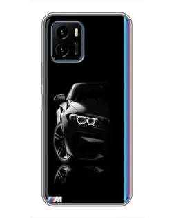Чехол для Vivo Y15s с картинкой «Силуэт BMW в темноте»