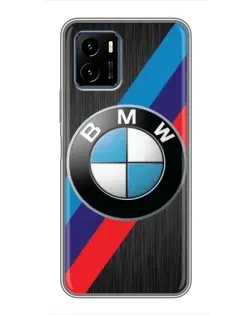 Чехол для Vivo Y15s с картинкой «BMW M-stripes стиль»