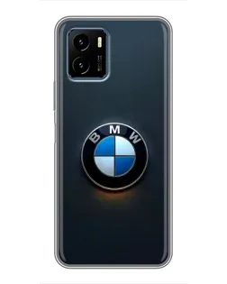 Чехол для Vivo Y15s с картинкой «Логотип BMW — минимализм»