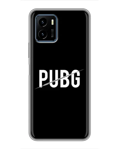Чехол для Vivo Y15s с картинкой «PUBG — белый логотип»