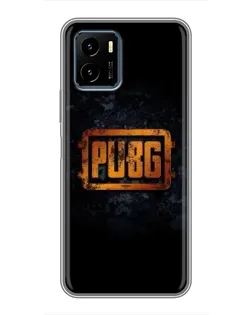 Чехол для Vivo Y15s с картинкой «PUBG — золотой логотип»