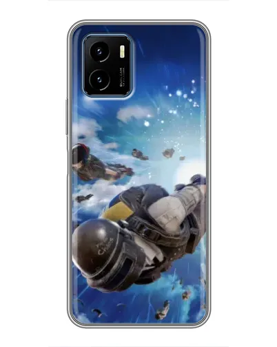 Чехол для Vivo Y15s с картинкой «Десант PUBG — прыжок»