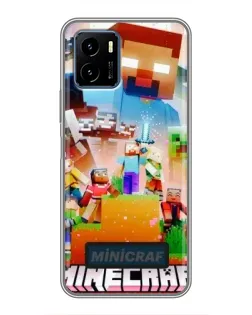 Чохол для Vivo Y15s з картинкою «Minecraft герої гри»