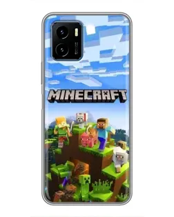 Чохол для Vivo Y15s з картинкою «Minecraft класичний світ»