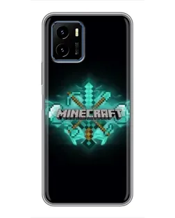 Чохол для Vivo Y15s з картинкою «Minecraft Diamond лого»