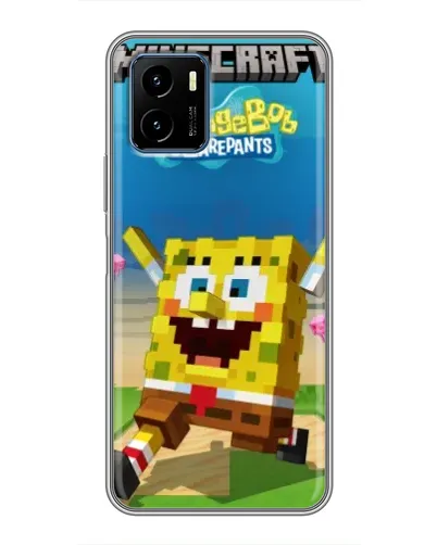 Чехол для Vivo Y15s с картинкой «Губка Боб Minecraft» Чехол для Vivo Y15s с картинкой «Губка Боб Minecraft»