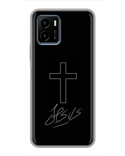 Чехол для Vivo Y15s с картинкой «Графический крест Jesus» Чехол для Vivo Y15s с картинкой «Графический крест Jesus»