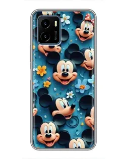 Чехол для Vivo Y15s с картинкой «Паттерн Микки и Минни»