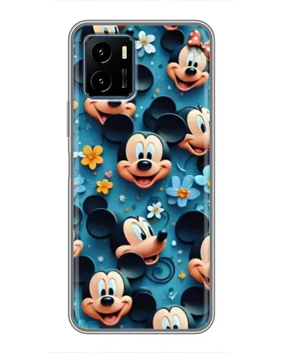 Чехол для Vivo Y15s с картинкой «Паттерн Микки и Минни»