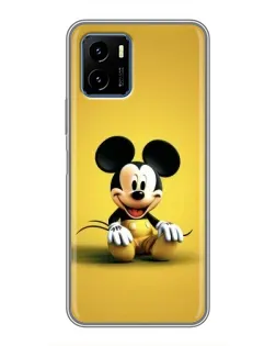 Чехол для Vivo Y15s с картинкой «Микки на желтом»