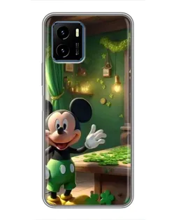 Чехол для Vivo Y15s с картинкой «Микки в мастерской»