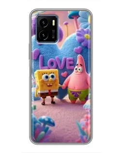 Чехол для Vivo Y15s с картинкой «Губка Боб Патрик»