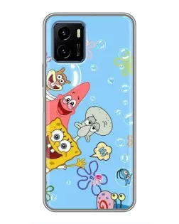 Чехол для Vivo Y15s с картинкой «Веселые пузырьки»