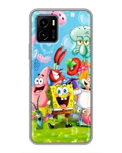 Чехол для Vivo Y15s с картинкой «Губка Боб и друзья» Чехол для Vivo Y15s с картинкой «Губка Боб и друзья»