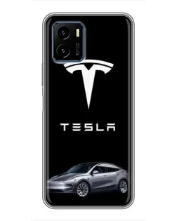Чехол для Vivo Y15s с картинкой «Tesla Model Y»