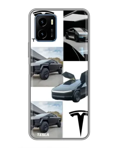 Чехол для Vivo Y15s с картинкой «Коллаж Cybertruck Tesla» Чехол для Vivo Y15s с картинкой «Коллаж Cybertruck Tesla»