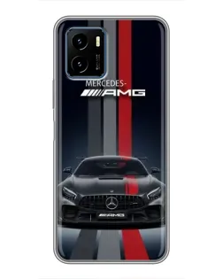 Чехол для Vivo Y15s с картинкой «Mercedes — белый карбон»