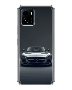 Чехол для Vivo Y15s с картинкой «Mercedes на черном»