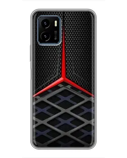 Чехол для Vivo Y15s с картинкой «Mercedes Carbon Grid»