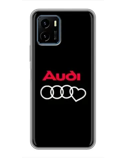 Чехол для Vivo Y15s с картинкой «Логотип Audi Heart»